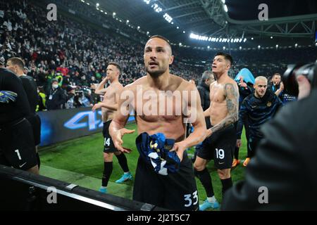 Turin, Italie. 03rd avril 2022. Danilo Dambrosio d'Inter pendant le championnat italien série Un match de football entre Juventus FC et FC Internazionale le 3 avril 2022 au stade Allianz à Turin, Italie - photo Nderim Kaceli/DPPI crédit: DPPI Media/Alay Live News Banque D'Images