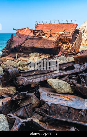 Naufrage de MV RMS Mulheim, Land's End, Cornwall, Angleterre Banque D'Images