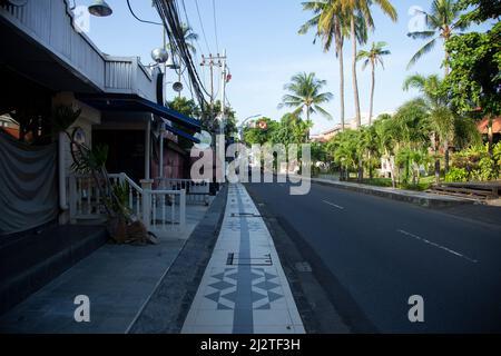 Le restaurant de la Bubba Gump Shrimp Company à Kuta, Bali, a fermé ses portes en raison de la pandémie de 2022. Banque D'Images