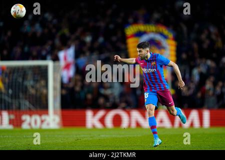 Barcelone, Espagne. 03rd avril 2022. Jordi Alba du FC Barcelone pendant le match de la Liga entre le FC Barcelone et Séville FC a joué au Camp Nou Stadium le 3 avril 2022 à Barcelone, Espagne. (Photo de Sergio Ruiz/PRESSINPHOTO) Credit: PRESSINPHOTO SPORTS AGENCY/Alay Live News Banque D'Images