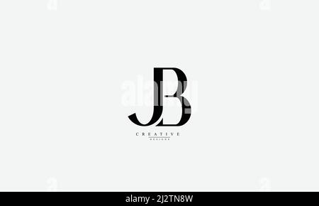 Lettres de l'alphabet initiales Monogram logo JB BJ J B Illustration de Vecteur