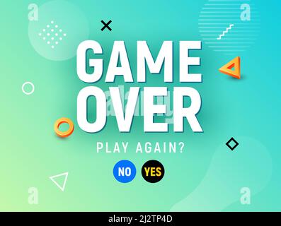 Jeu sur fond d'écran de jeu vidéo vectoriel. Jeu géométrique sur bannière design Illustration de Vecteur