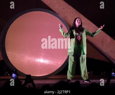 Nashville, États-Unis. 03rd avril 2022. Lorde se présente à l'occasion de sa tournée « Solar Power » au Grand Ole Opry le 3 avril 2022 à Nashville, Tennessee. © Tammie Arroyo/AFF-USA.com crédit: AFF/Alamy Live News Banque D'Images