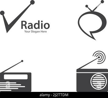 Logo radio Broadcasting Illustration de Vecteur