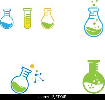 Logo de laboratoire modèle icône vecteur Illustration de Vecteur