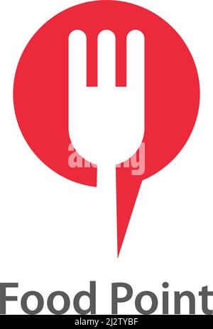 Modèle vectoriel de logo Food point Illustration de Vecteur