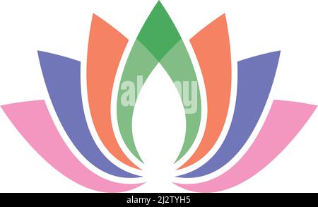 Modèle de logo fleur de Lotus Vector Illustration de Vecteur