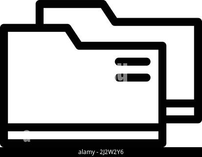 Illustration de la conception de l'icône vecteur de dossier Illustration de Vecteur