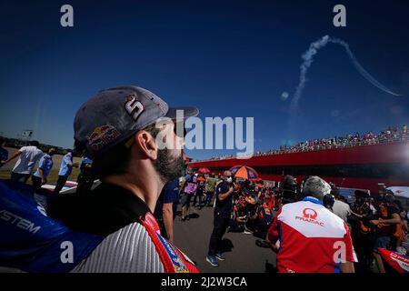 Argentine. 03rd avril 2022. Courses du Grand Prix MotoGP d'Argentine au circuit Termas de Río Hondo, Argentine, 3 avril 2022 en photo : France Johann Zarco Carreras del Gran Premio de Argentina en el Autódromo Internacional de Termas de Río Hondo, Argentina 3 de Abril de 2022 POOL/ MotoGP.com/Cordon presse les images seront à usage éditorial exclusif. Crédit obligatoire: © motogp.com crédit: CORMON PRESSE/Alay Live News Banque D'Images