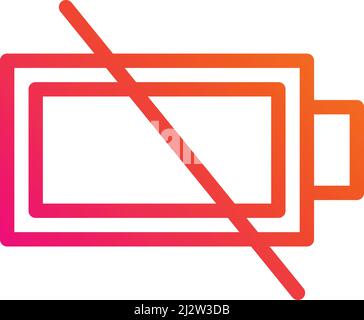 Illustration de la conception de l'icône du vecteur de batterie vide Illustration de Vecteur