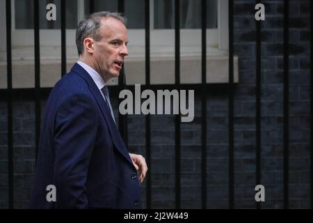 Dominic Raab, secrétaire d'État à la Justice, vice-premier ministre du Royaume-Uni, Downing Street Banque D'Images
