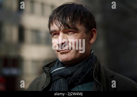 Le journaliste britannique Jack Fairweather, auteur du volontaire, photographié à Stockholm, en Suède, le 30 mars 2022. Photo: Paul Wennerholm / TT / code 12110 Banque D'Images