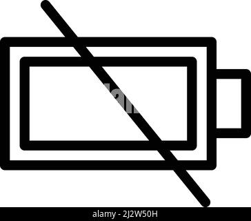 Illustration de la conception de l'icône du vecteur de batterie vide Illustration de Vecteur