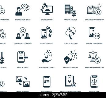 Icône création d'auteur. Monochrome simple icône Créatif pour les modèles, la conception Web et les infographies Illustration de Vecteur