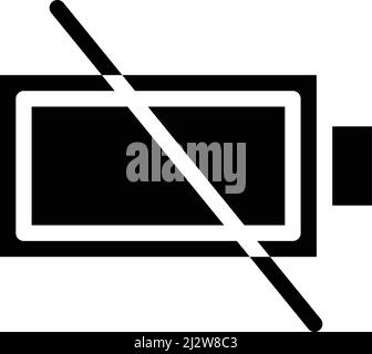 Illustration de la conception de l'icône du vecteur de batterie vide Illustration de Vecteur