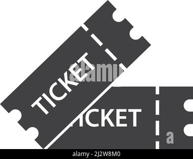 Logo de ticket, motif vectoriel plat Illustration de Vecteur