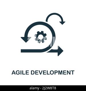 Icône développement agile. Icône monochrome simple Agile Development pour les modèles, la conception Web et les infographies Illustration de Vecteur