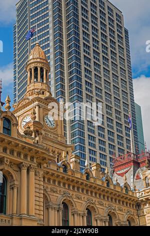 Australie - Sydney Town Hall est un bâtiment classé au patrimoine de l'histoire de l'hôtel de ville dans la ville de Sydney, la capitale de la Nouvelle-Galles du Sud, qui abrite les chambres Banque D'Images