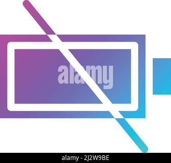 Illustration de la conception de l'icône du vecteur de batterie vide Illustration de Vecteur