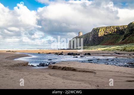 C'est Downhill Beach en Irlande du Nord. Banque D'Images