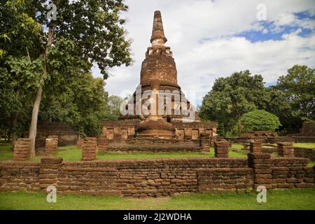 Wat Phra Kaeo à Kamphaeng Phet, Thaïlande. Banque D'Images