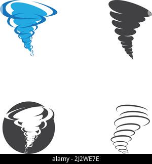 Motif vectoriel d'illustration plate du logo de la tornade du vent Illustration de Vecteur