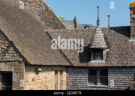 Détail de l'architecture des maisons normandes en France Banque D'Images