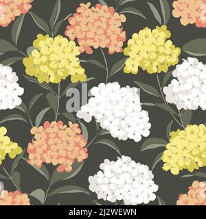 Magnifique motif hortensia fleuri sans coutures Banque D'Images