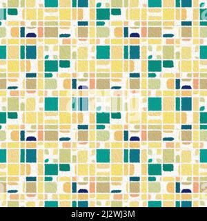 Bloc multicolore brillant rétro sans couture motif Banque D'Images