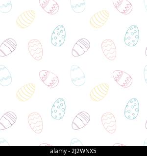 Joyeux motif Pâques avec œufs de Pâques Illustration de Vecteur