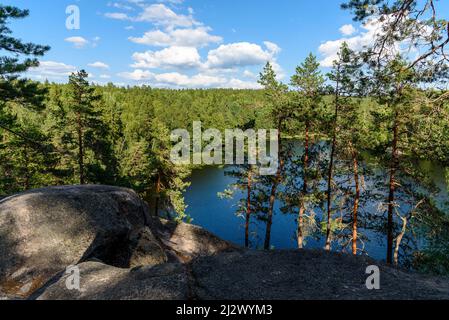 Parc national de Nuuksio, Espoo, Helsinki, Finlande Banque D'Images