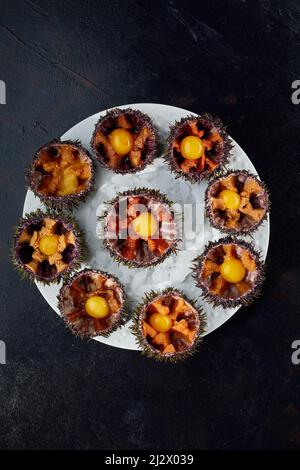 2pcs Plat à Sauce En Céramique Bols D'oursin De Mer Bols à Tremper Bols De Stockage De Caviar Soucoupes Bol Mini Assiettes à Apéritif Bols D'assaisonnement Pour Sauce Aux Noix Caviar Dessert