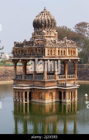 Santhebennur Pushkarini, construit par Hanumantappa Nayaka un Palagar local dans 16th siècle Devangere, Karnataka, Inde Banque D'Images