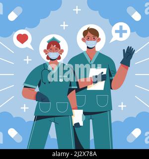 Illustration de la journée internationale des infirmières illustration vectorielle. Illustration de Vecteur
