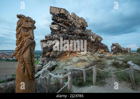 Teufelsmauer, Weddersleben, Harz, Saxe-Anhalt, Allemagne Banque D'Images