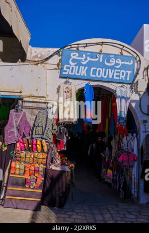 Tunisie, région sud, gouvernorat de Medenine, île de Djerba, Houmt-Souk, le souk Banque D'Images