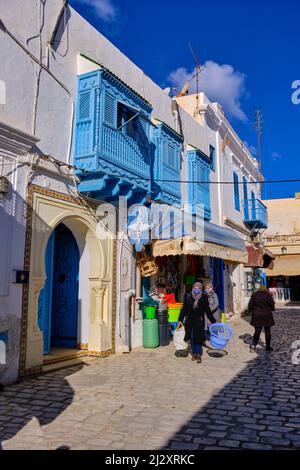 Tunisie, région sud, gouvernorat de Medenine, île de Djerba, Houmt-Souk, le souk Banque D'Images