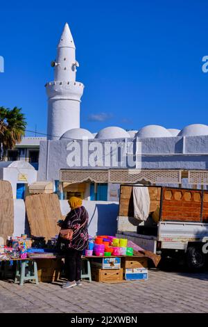 Tunisie, région sud, gouvernorat de Medenine, île de Djerba, Houmt-Souk, La mosquée des Turcs Banque D'Images