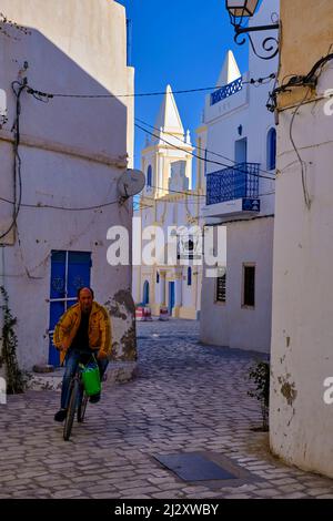 Tunisie, région sud, gouvernorat de Medenine, île de Djerba, Houmt-Souk, le souk Banque D'Images