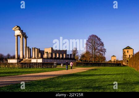 Temple du port dans le parc archéologique de Xanten, Colonia Ulpia Traiana, Xanten, Basse-Rhin, Rhénanie-du-Nord-Westphalie, Allemagne Banque D'Images