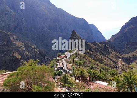 Masca village, l'attraction touristique la plus visitée de Ténérife en Espagne Banque D'Images
