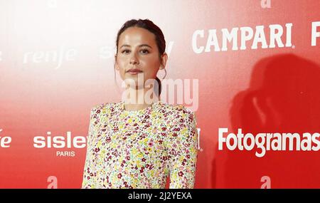 Madrid, Espagne. 04th avril 2022. Irene Escolar au photocall pour les prix Fotogramas de Plata à Madrid le lundi 4 avril 2022. Credit: CORMON PRESSE/Alamy Live News Banque D'Images