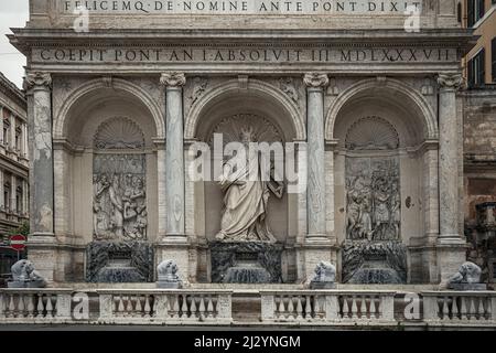 La Fontana dell'Acqua Felice, également appelée la Fontaine de Moïse Rome Italie Banque D'Images