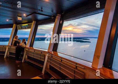 Vue depuis la tour Näsinneula, Tampere, Finlande Banque D'Images