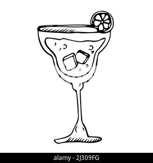les boissons d'été vector doodle sont des jus d'été et des cocktails Illustration de Vecteur