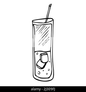 les boissons d'été vector doodle sont des jus d'été et des cocktails Illustration de Vecteur