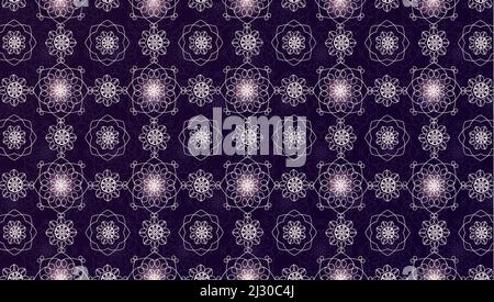 Motif géométrique violet et lumières brillantes or luxe or motif réaliste sans couture. Illustration vectorielle Illustration de Vecteur