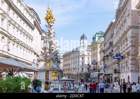 Vienne, Graben, Plague Column Banque D'Images