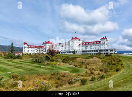 BRETTON WOODS, États-Unis - SEP 20, 2017 : célèbre hôtel Mount Washington à Jefferson, dans la région de Mount washington. Banque D'Images