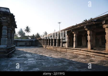 19 décembre 2022, le temple de Chennakeshava à Belur est le point culminant de la grande architecture Hoysala, temple construit en 1117 après J.-C. par les Hoysalas à Belur, Temp Banque D'Images